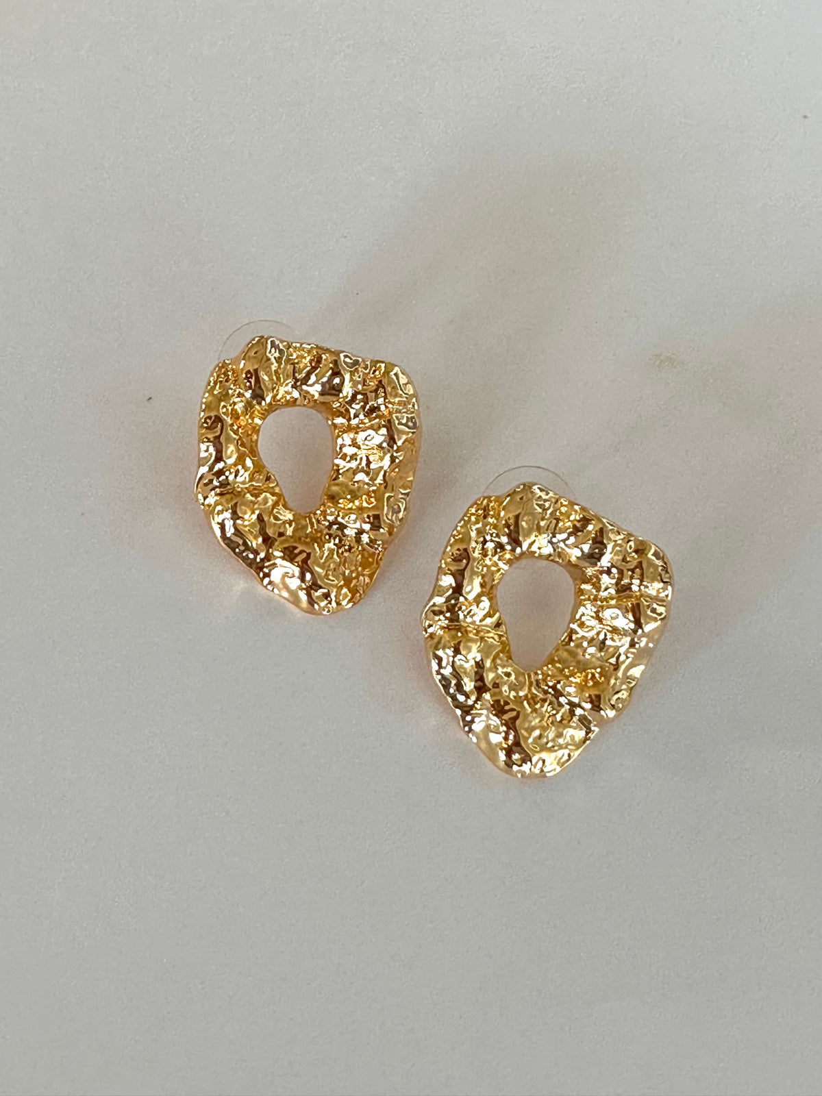 Hammered Circle Earrings