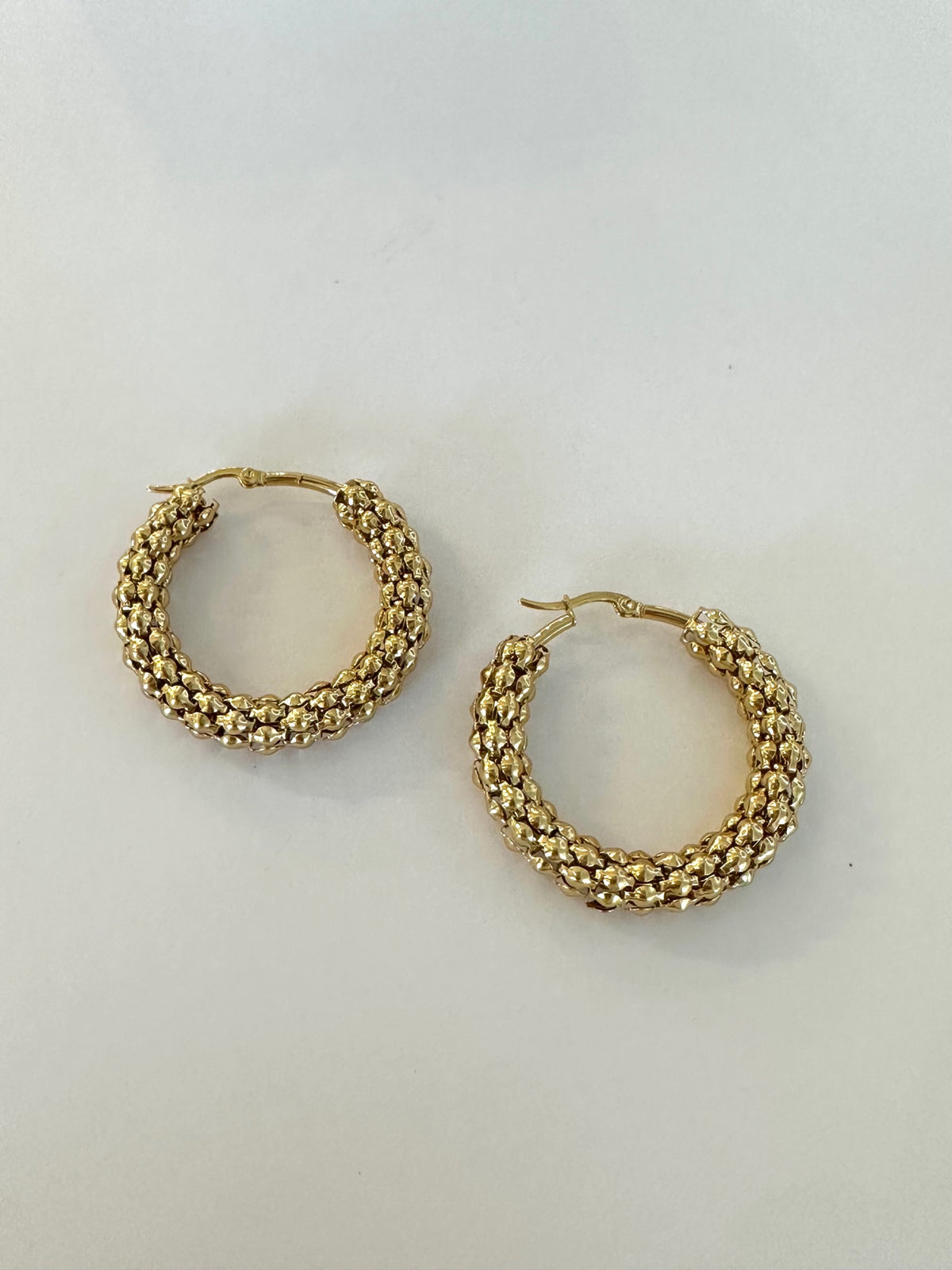Chain Link Hoop Earrings