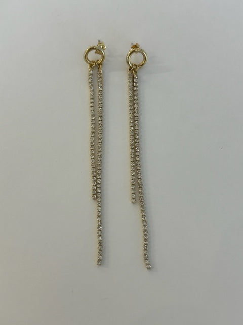 Drop Earrings with CZ