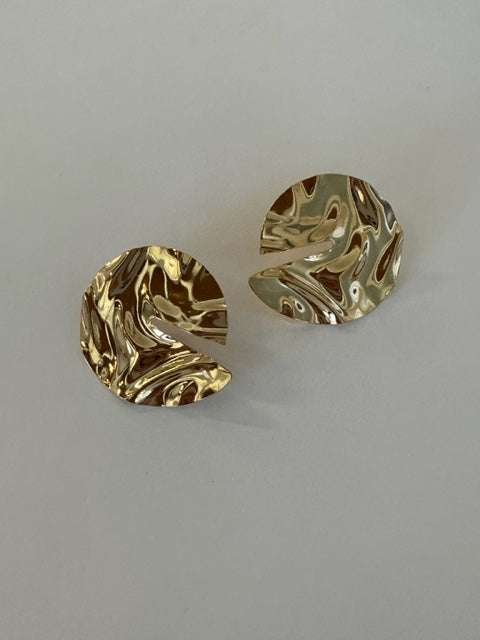 Gold Disc Earrings