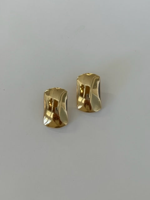 Gold Rectangle Earrings
