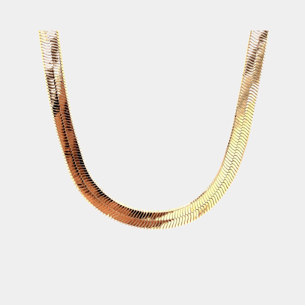 Gold Herringbone Necklace