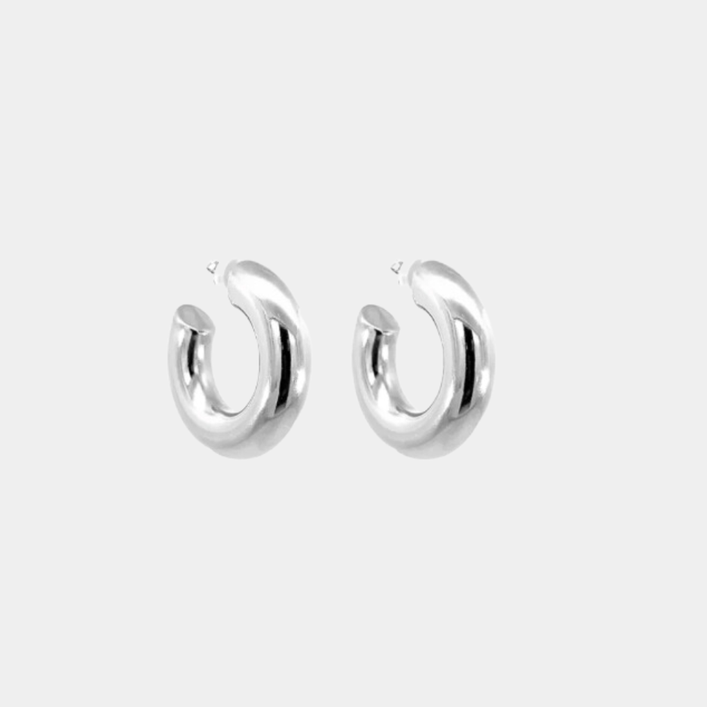 Monaco Hoops Medium Silver