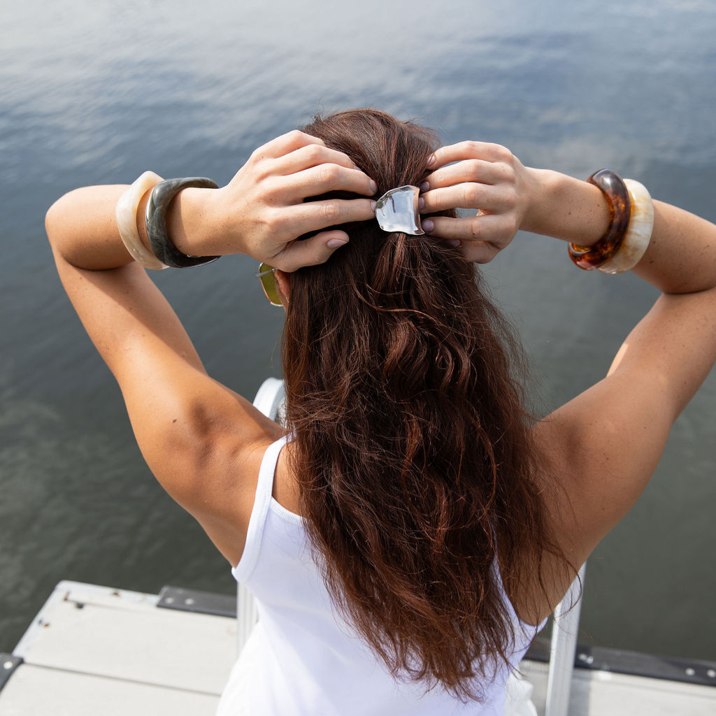 Wave Hair Cuff Silver