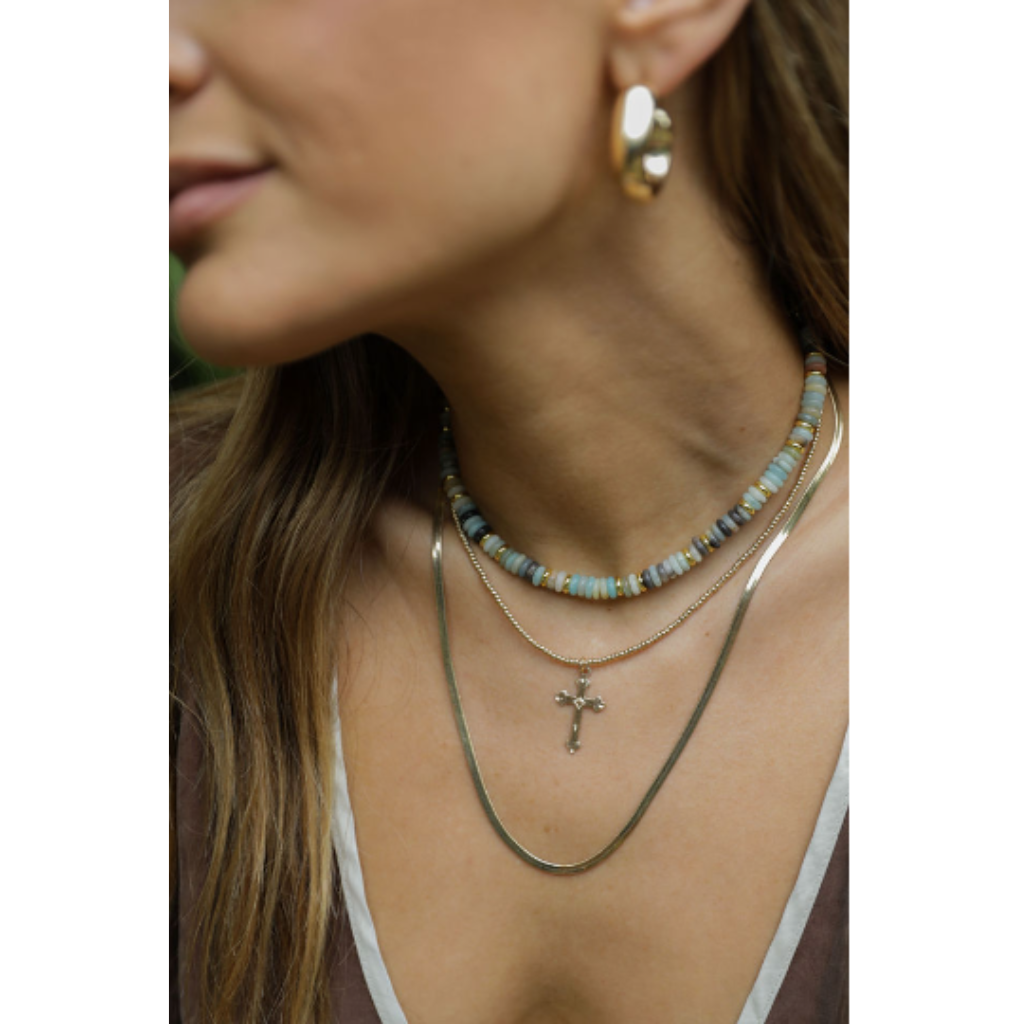 Tequila Sunrise Necklace- Green
