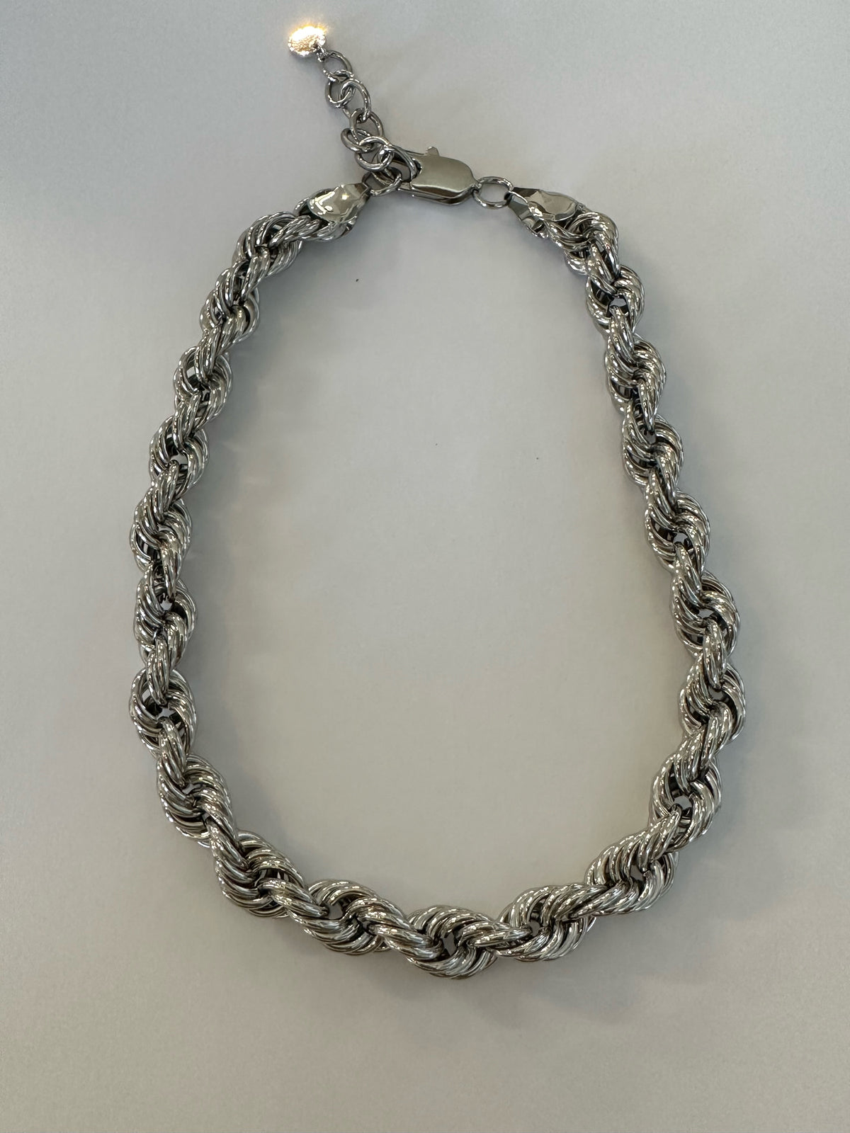 X Thick Celine Necklace-Silver