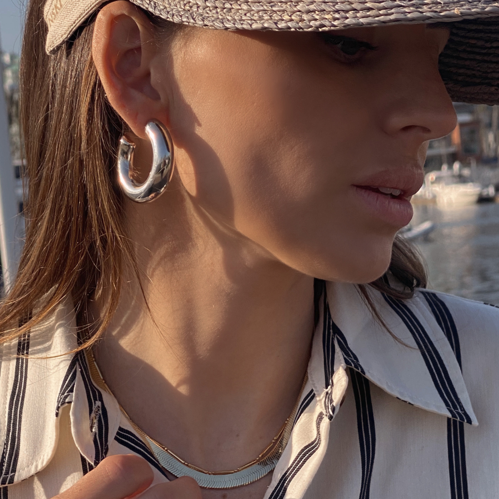 Monaco Hoops Large Silver